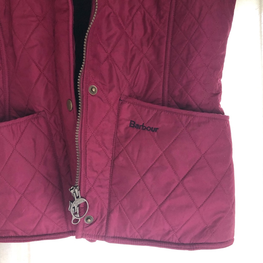 Barbour Berry/Wine Quilted Vest, Size 6 - Picture 3 of 6